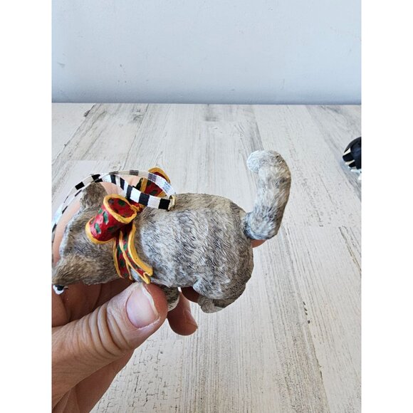 ME‎ ink cat kitten ornament tabby vintage xmas tree - Picture 4 of 13